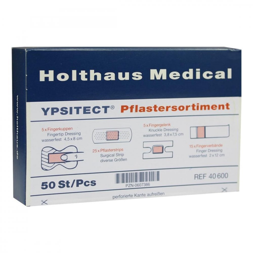 Das Produktfoto zeigt Pflastersortiment Ypsitect (50 stk) PZN 00607386