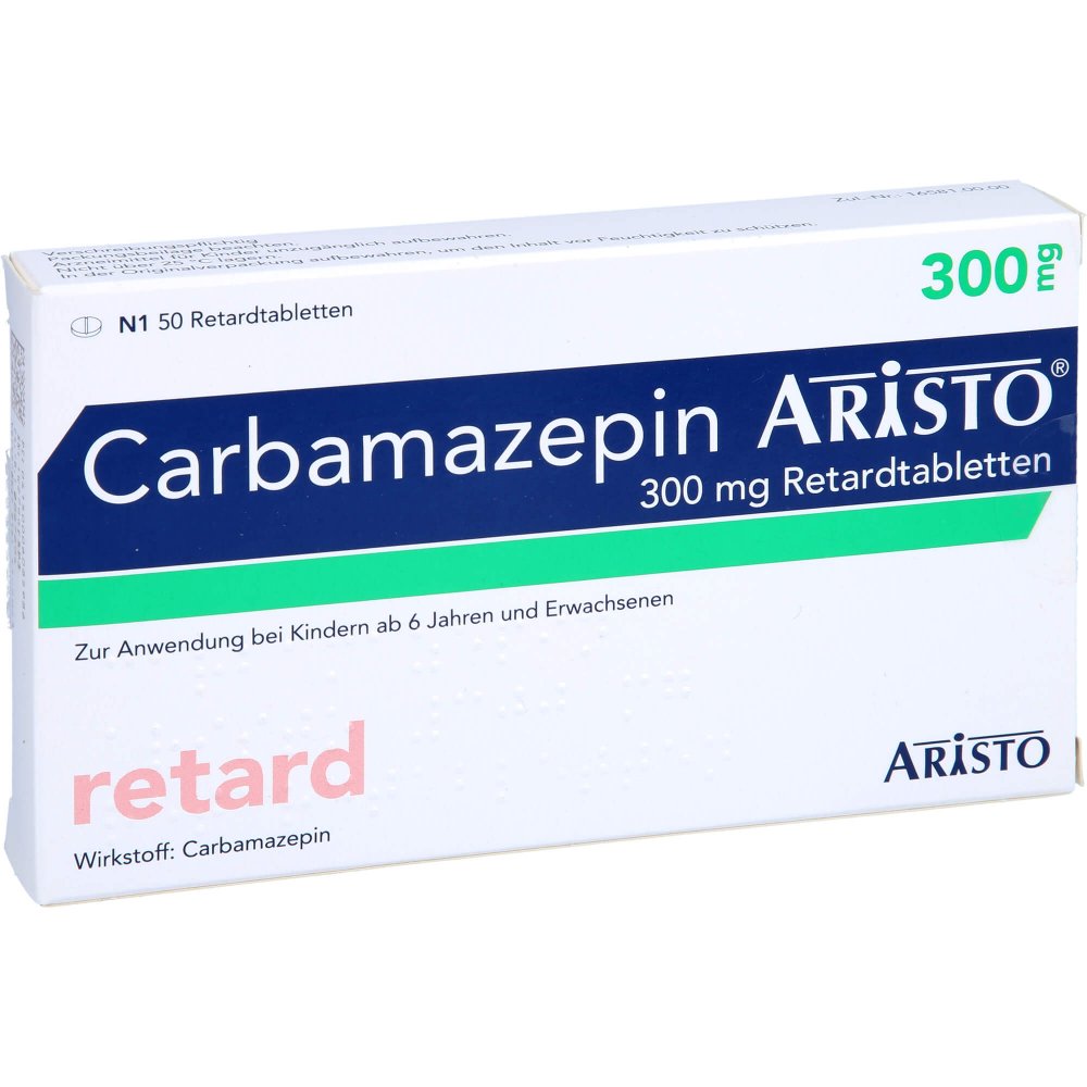 Das Produktfoto zeigt Carbamazepin Aristo 300 Mg Retardtabletten (50 stk) PZN 00608598