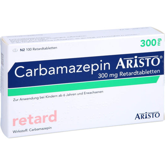 Das Produktfoto zeigt Carbamazepin Aristo 300 Mg Retardtabletten (100 stk) PZN 00608606
