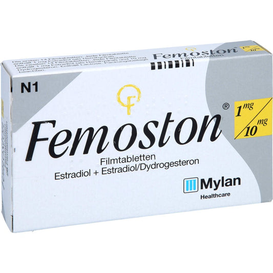 Das Produktfoto zeigt Femoston 1/10 Mg Filmtabletten (28 stk) PZN 00608925