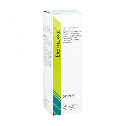 Das Produktfoto zeigt Dermowas Konzentrat (200 ml) PZN 00613381