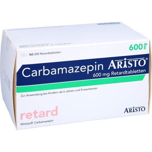 Das Produktfoto zeigt Carbamazepin Aristo 600 Mg Retardtabletten (200 stk) PZN 00620530