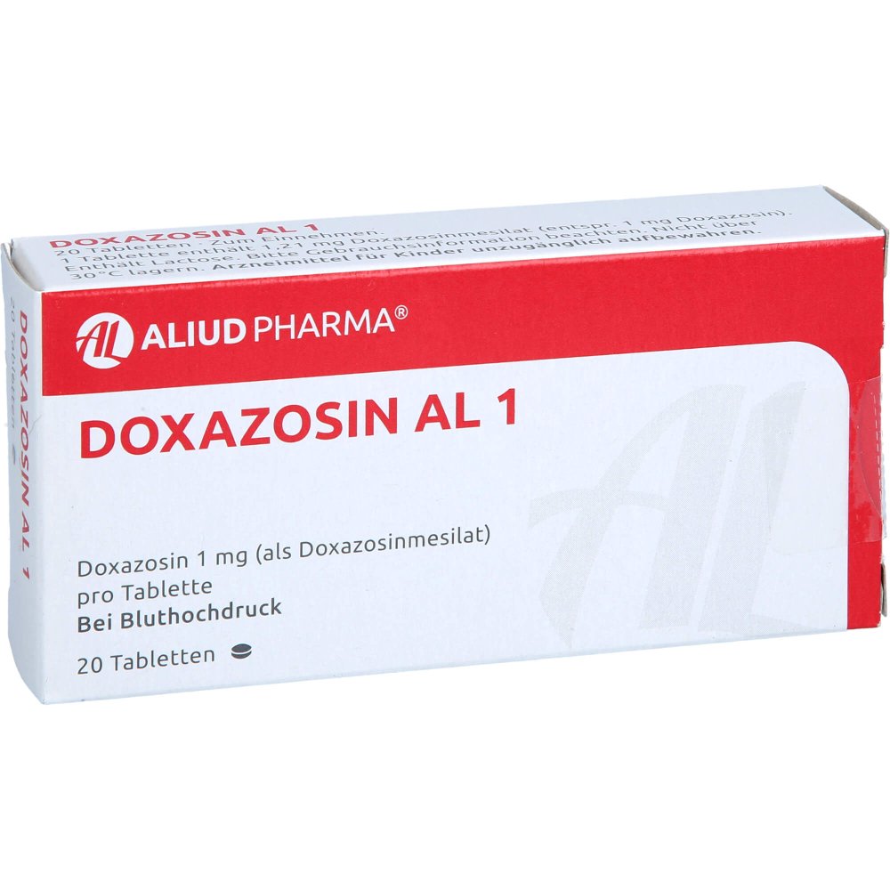 Das Produktfoto zeigt Doxazosin Al 1 Tabletten (20 stk) PZN 00629867