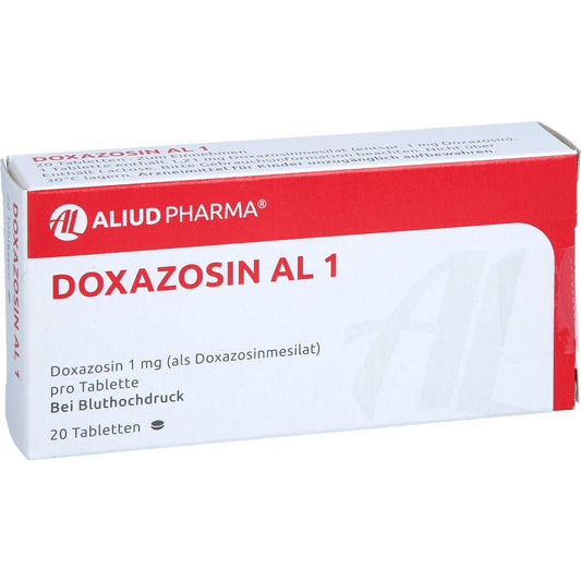 Das Produktfoto zeigt Doxazosin Al 1 Tabletten (20 stk) PZN 00629867