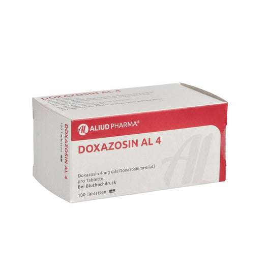 Das Produktfoto zeigt Doxazosin Al 4 Tabletten (100 stk) PZN 00629927