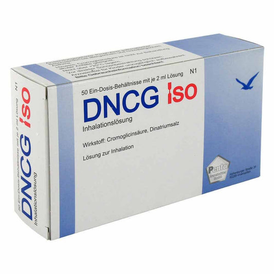 Das Produktfoto zeigt Dncg Iso Lösung Für Einen Vernebler (50X2 ml) PZN 00633863