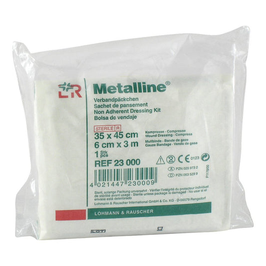 Das Produktfoto zeigt Metalline Verbandpäckchen (1 Pck) PZN 00635299
