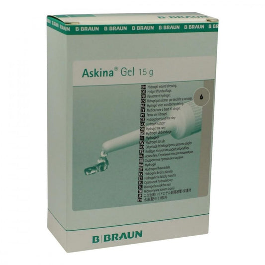 Das Produktfoto zeigt Askina Gel Hydrogel Wundauflage (10X15 g) PZN 00638665