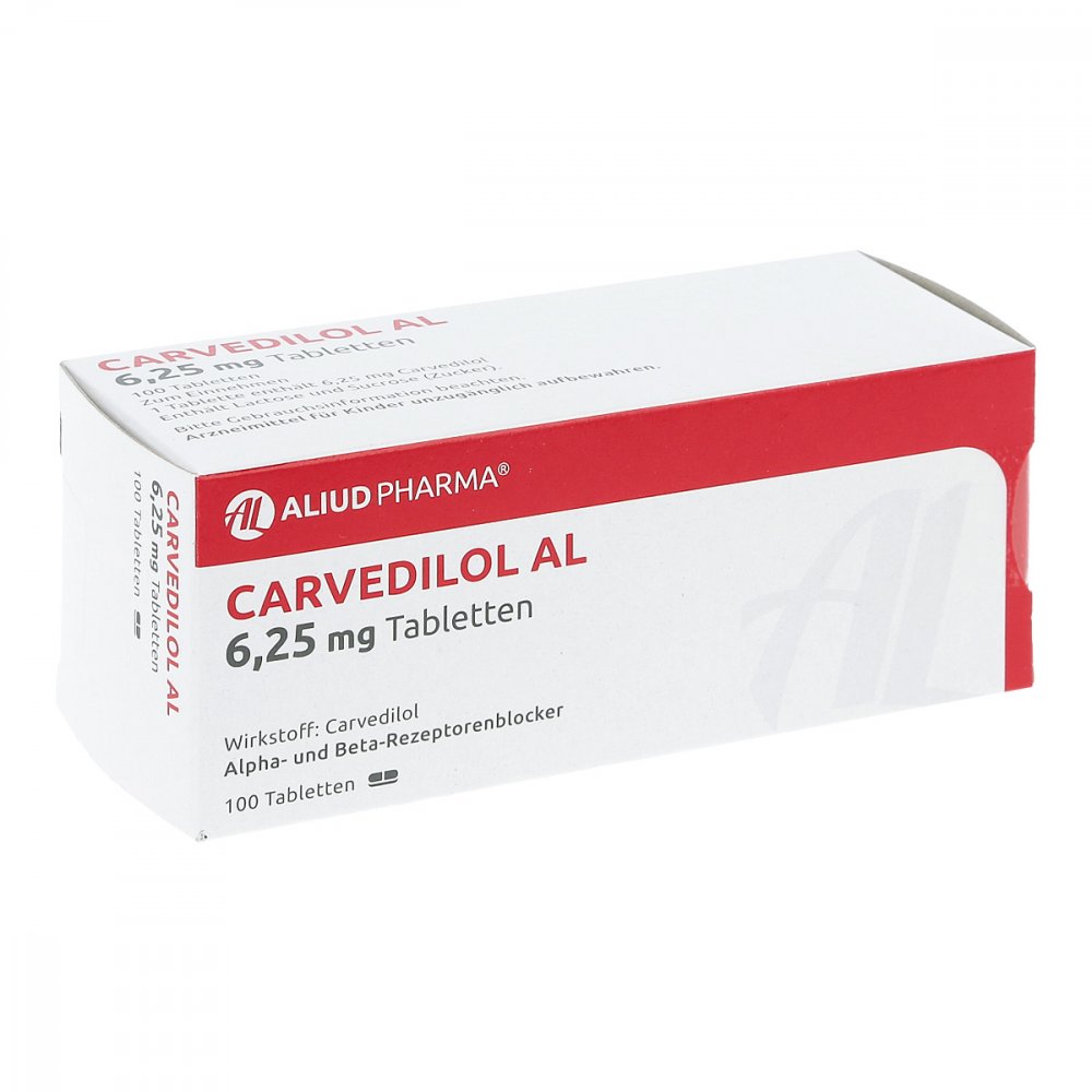 Carvedilol Al 6,25 Mg Tabletten (100 stk)