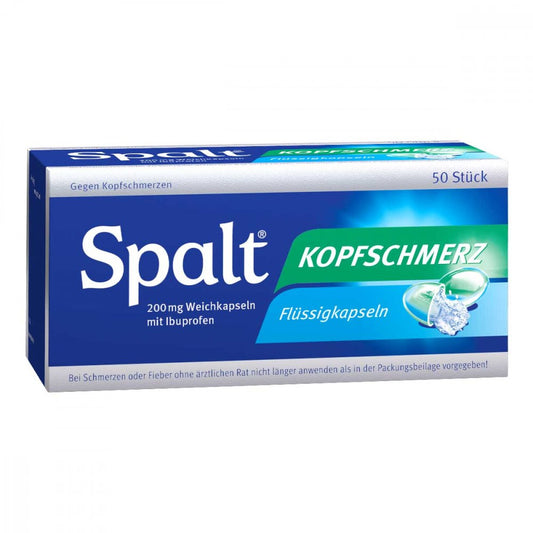 Das Produktfoto zeigt Spalt Kopfschmerz Weichkapseln (50 stk) PZN 00659957