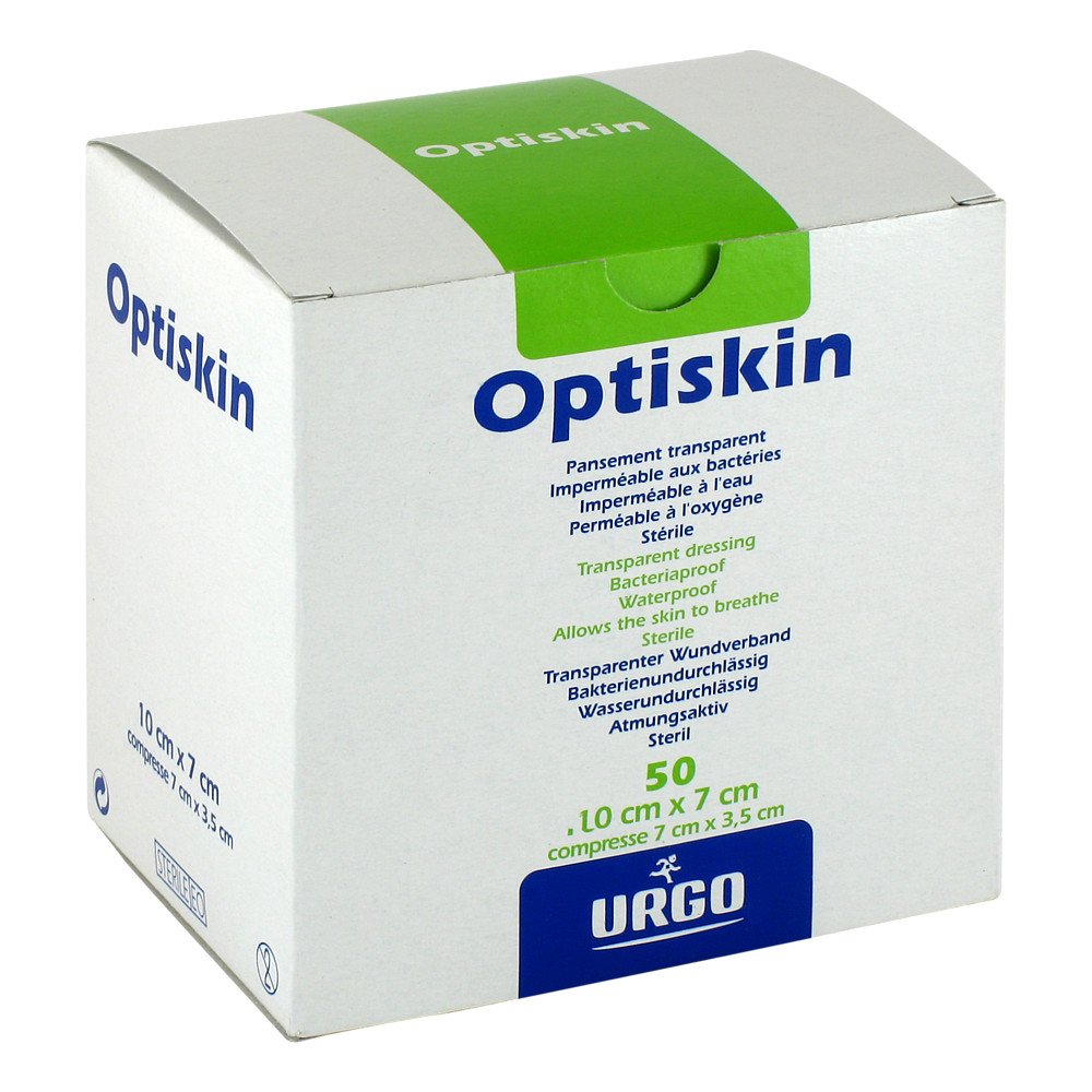 Das Produktfoto zeigt Optiskin Pflaster 70x100 Mm (50 stk) PZN 00663077