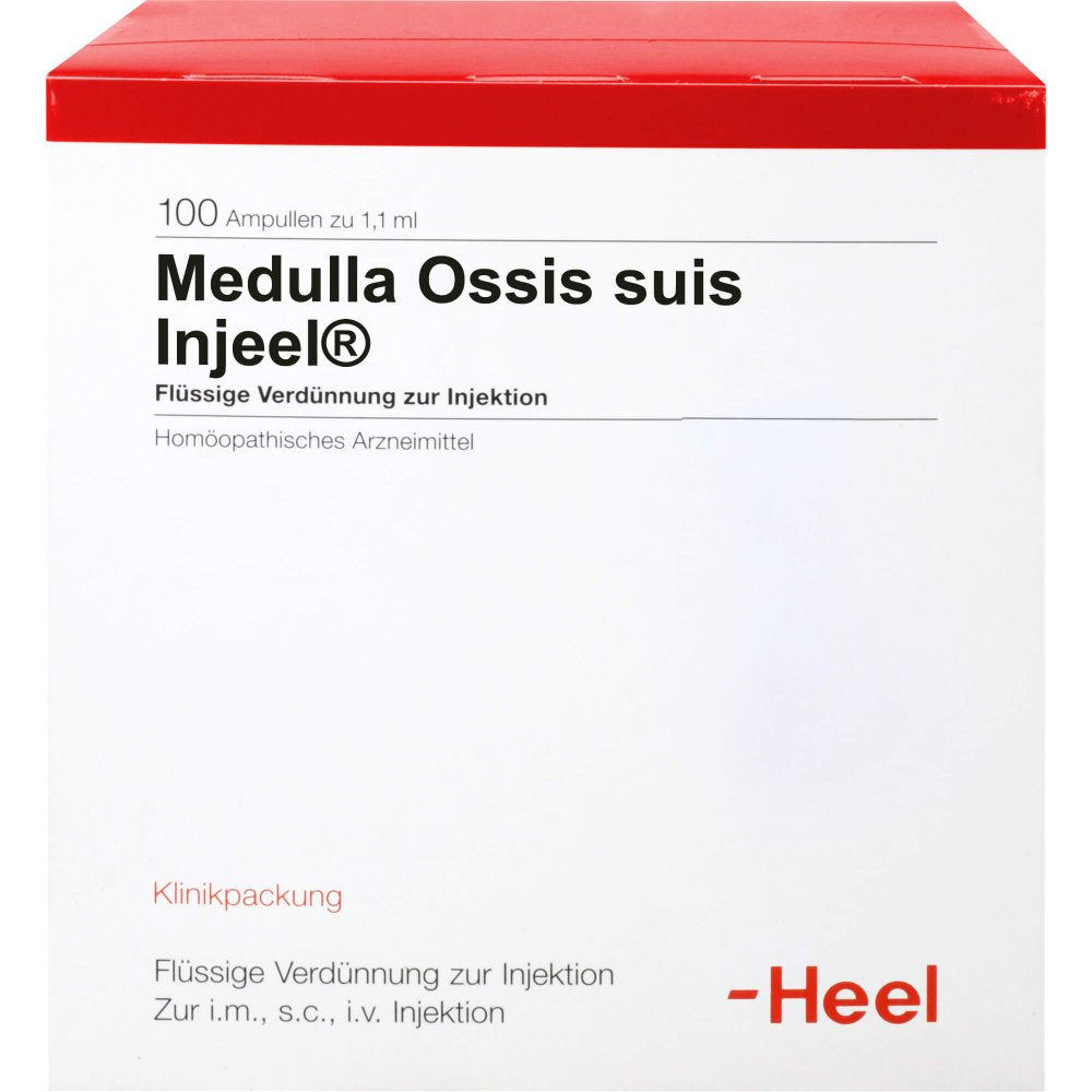 Das Produktfoto zeigt Medulla Ossis Suis Injeel Ampullen (100 stk) PZN 00664243