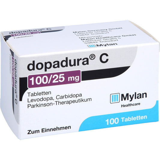 Das Produktfoto zeigt Dopadura C 100/25 Mg Tabletten (100 stk) PZN 00673443