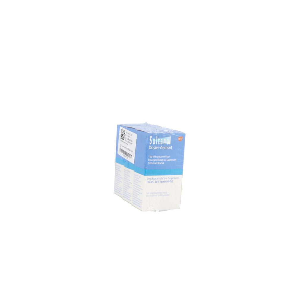 Das Produktfoto zeigt Sultanol Dosier Aerosol 200 Hub (3 stk) PZN 00674968
