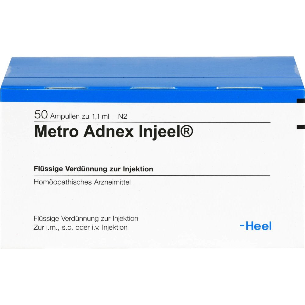 Das Produktfoto zeigt Metro Adnex Injeel Ampullen (50 stk) PZN 00675034