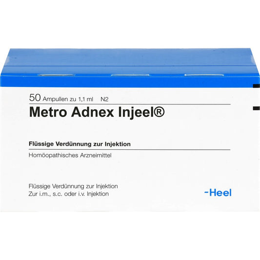 Das Produktfoto zeigt Metro Adnex Injeel Ampullen (50 stk) PZN 00675034