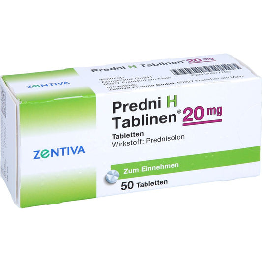 Das Produktfoto zeigt Predni H Tablinen 20 Mg Tabletten (50 stk) PZN 00677205