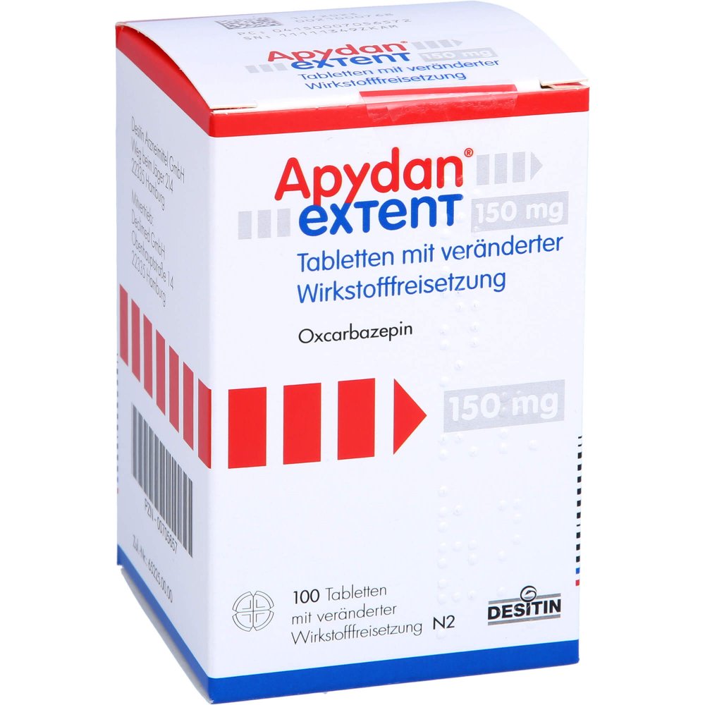 Das Produktfoto zeigt Apydan Extent 150 Mg Tab.M.Veränd.Wirkst.-Frs. (100 stk) PZN 00705657