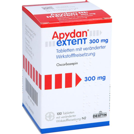 Das Produktfoto zeigt Apydan Extent 300 Mg Tab.M.Veränd.Wirkst.-Frs. (100 stk) PZN 00714018