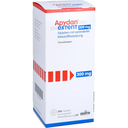 Das Produktfoto zeigt Apydan Extent 300 Mg Tab.M.Veränd.Wirkst.-Frs. (200 stk) PZN 00714024