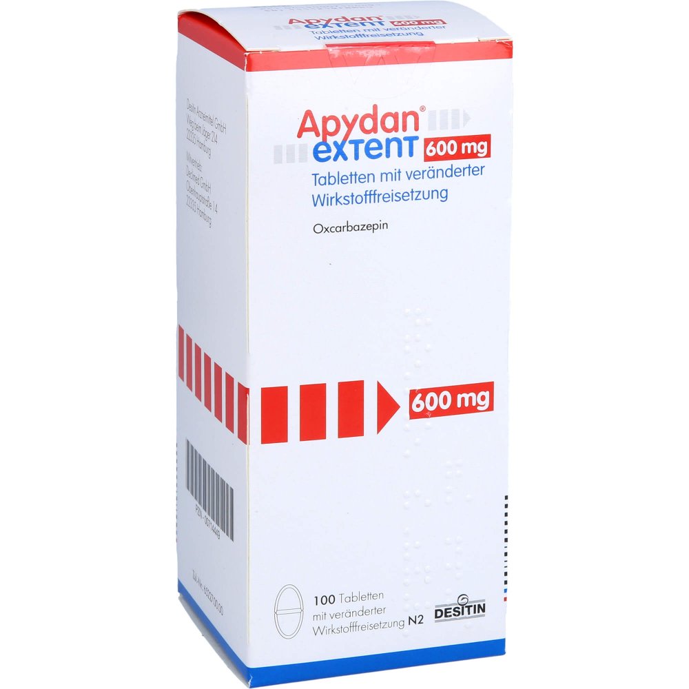Das Produktfoto zeigt Apydan Extent 600 Mg Tab.M.Veränd.Wirkst.-Frs. (100 stk) PZN 00714449