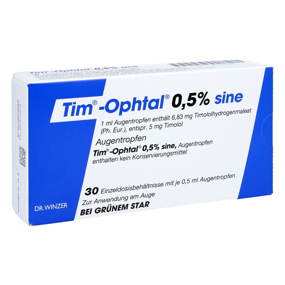 Das Produktfoto zeigt Tim Ophtal 0,5% Sine Augentropfen (30X0.5 ml) PZN 00718542