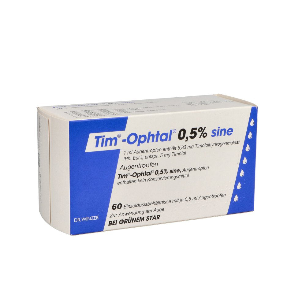 Das Produktfoto zeigt Tim Ophtal 0,5% Sine Augentropfen (60X0.5 ml) PZN 00718559