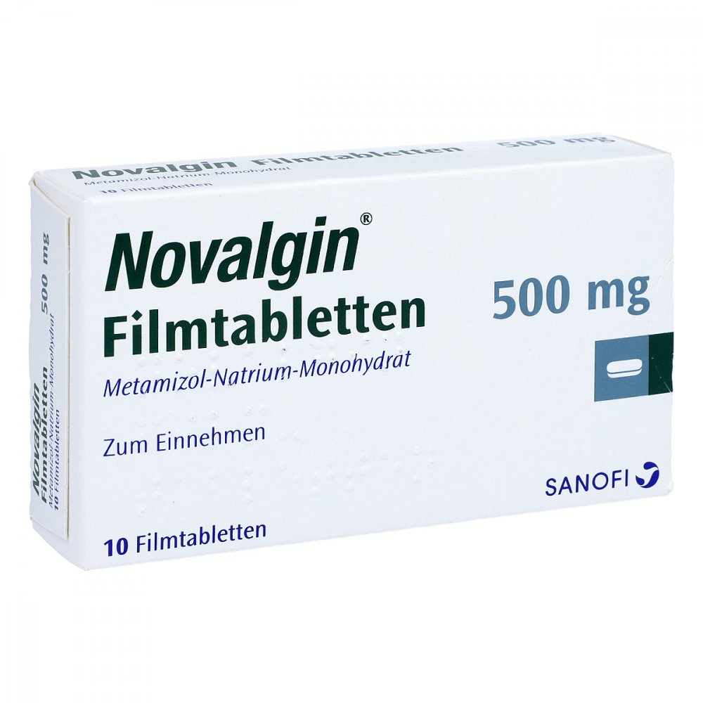 Das Produktfoto zeigt Novalgin Filmtabletten (10 stk) PZN 00731577