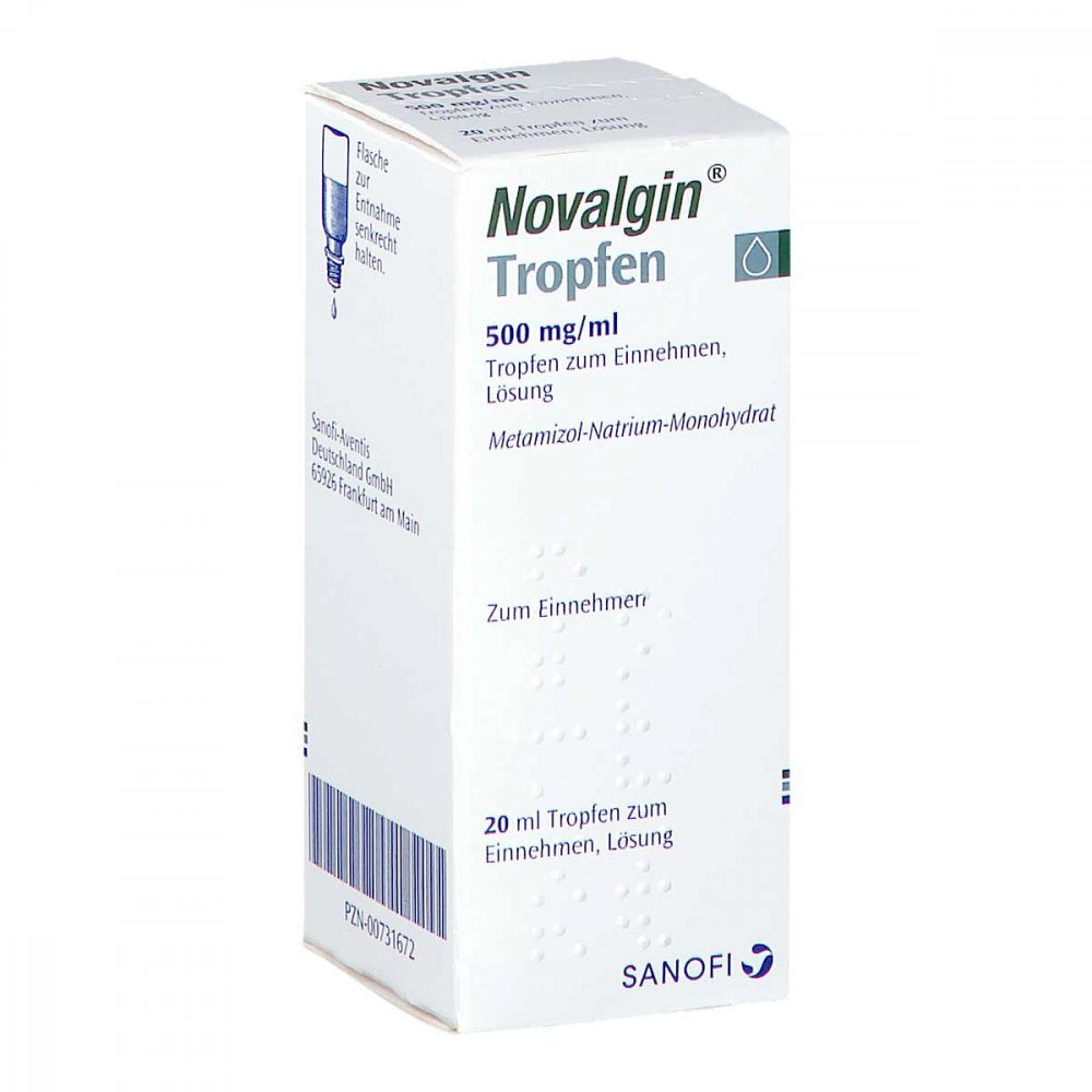 Das Produktfoto zeigt Novalgin Tropfen (20 ml) PZN 00731672
