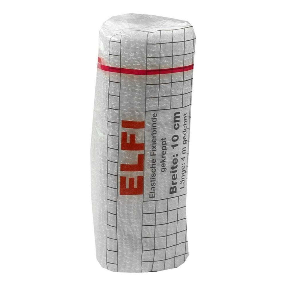 Das Produktfoto zeigt Dracoelfi Elast.Fixierbinde 10 Cmx4 M Gekrep.Cello (1 stk) PZN 00736209