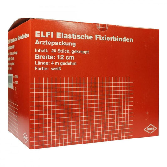Das Produktfoto zeigt Dracoelfi Elast.Fixierbinde 12 Cmx4 M Gekreppt (20 stk) PZN 00737025