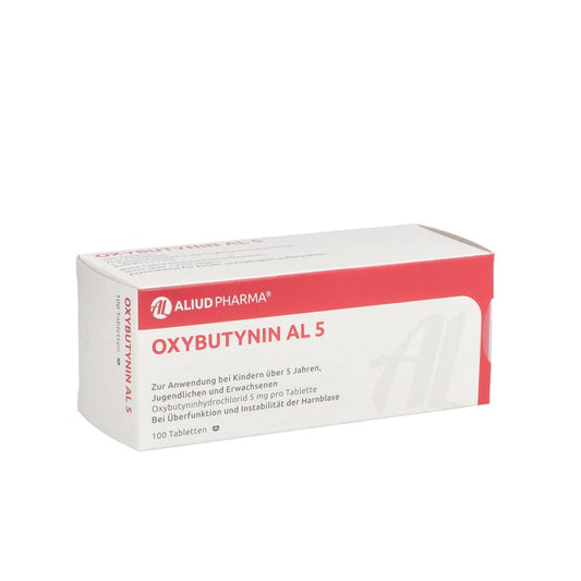 Das Produktfoto zeigt Oxybutynin Al 5 Tabletten (100 stk) PZN 00739521