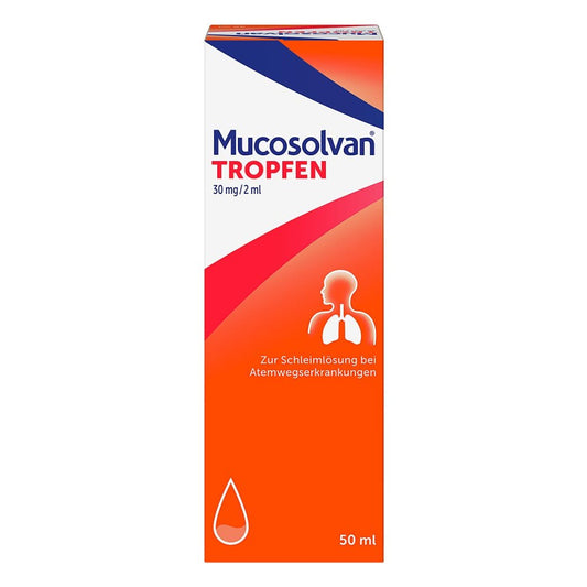 Das Produktfoto zeigt Mucosolvan Tropfen 30 Mg/2 Ml (50 ml) PZN 00743474