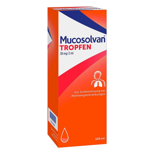 Das Produktfoto zeigt Mucosolvan Tropfen 30 Mg/2 Ml (100 ml) PZN 00743480