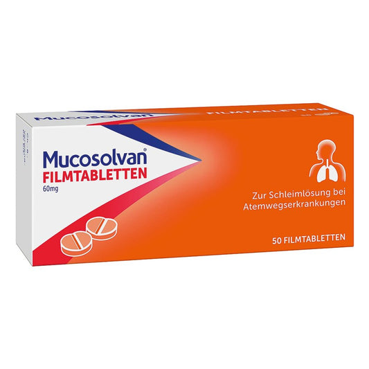 Das Produktfoto zeigt Mucosolvan Filmtabletten 60 Mg (20 stk) PZN 00743557