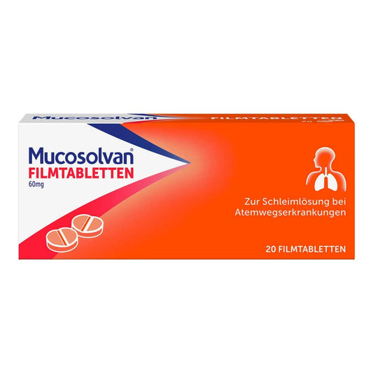 Das Produktfoto zeigt Mucosolvan Filmtabletten 60 Mg (50 stk) PZN 00743563