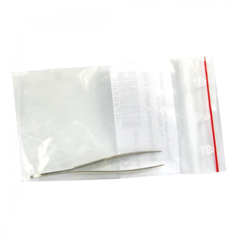 Das Produktfoto zeigt Pinzette Splitter Spitz 8 Cm (1 stk) PZN 00745705
