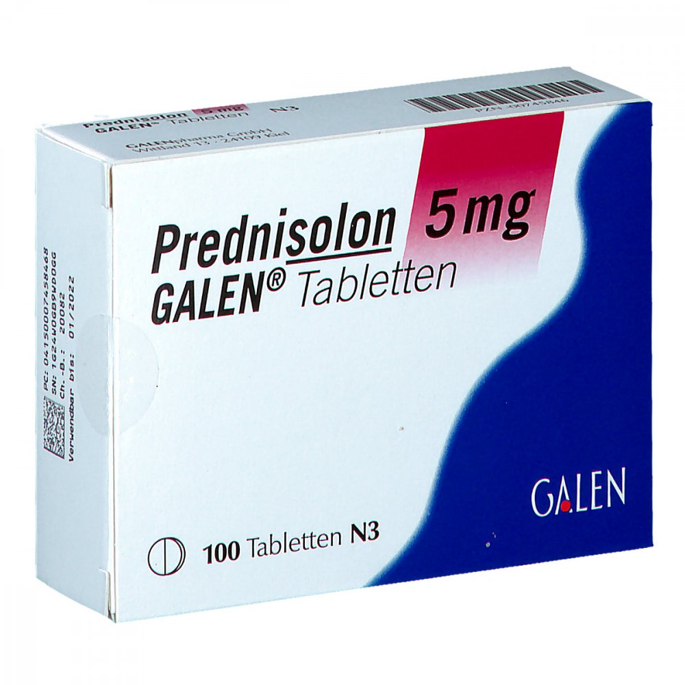 Prednisolon 5 Mg Galen Tabletten (100 stk)
