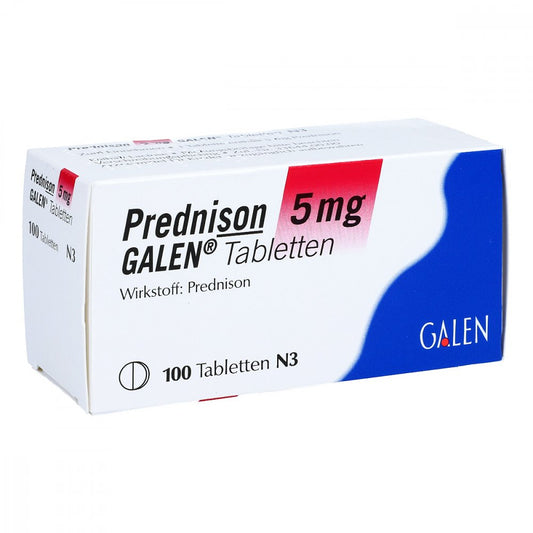 Das Produktfoto zeigt Prednison 5 Mg Galen Tabletten (100 stk) PZN 00745898