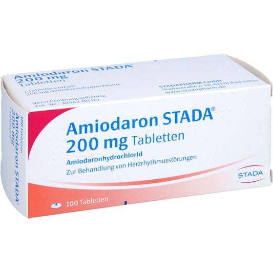 Das Produktfoto zeigt Amiodaron Stada 200 Mg Tabletten (100 stk) PZN 00748431