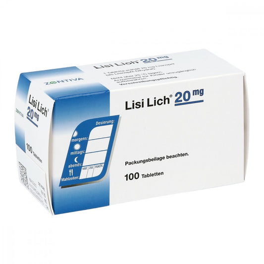 Das Produktfoto zeigt Lisilich 20 Mg Tabletten (100 stk) PZN 00755750