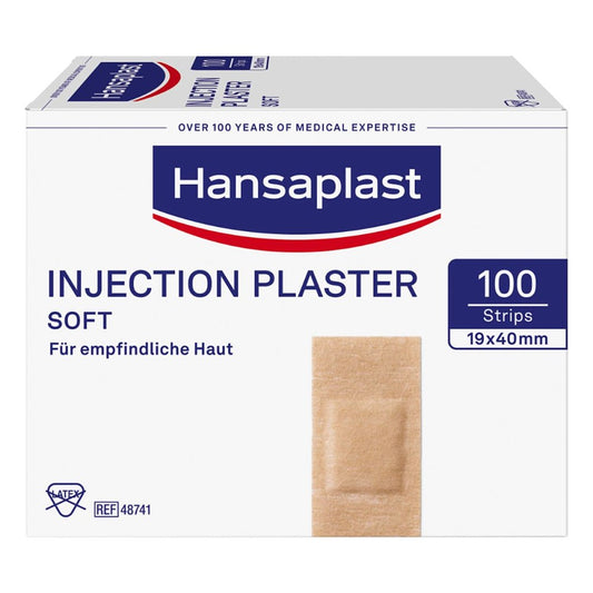 Hansaplast Soft Injektionspflaster Strips 19x40 Mm (100 stk)