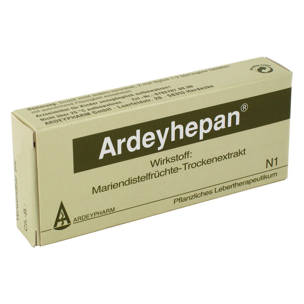 Das Produktfoto zeigt Ardeyhepan Überzogene Tabletten (20 stk) PZN 00759564