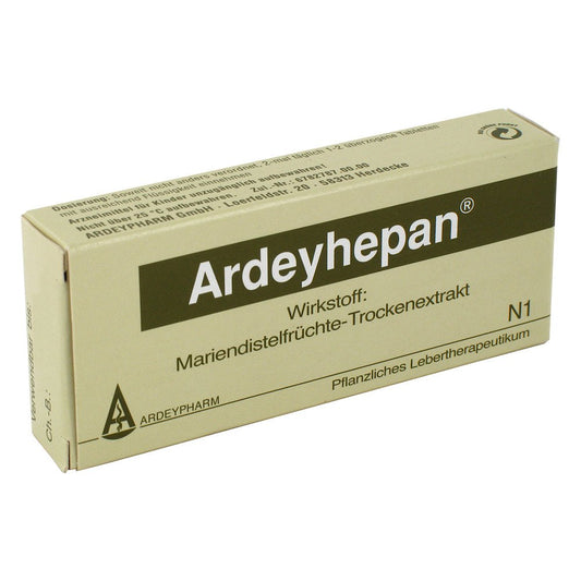 Das Produktfoto zeigt Ardeyhepan Überzogene Tabletten (20 stk) PZN 00759564