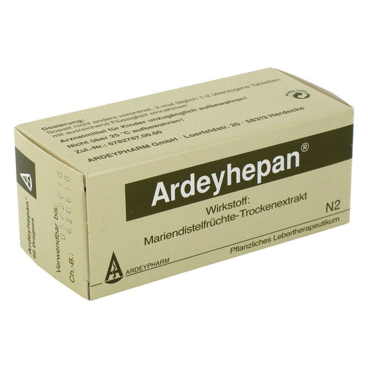 Das Produktfoto zeigt Ardeyhepan Überzogene Tabletten (60 stk) PZN 00759570