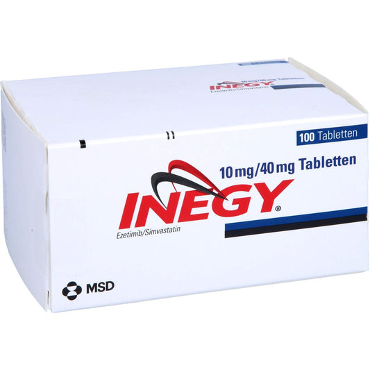 Das Produktfoto zeigt Inegy 10 Mg/40 Mg Tabletten (100 stk) PZN 00761093