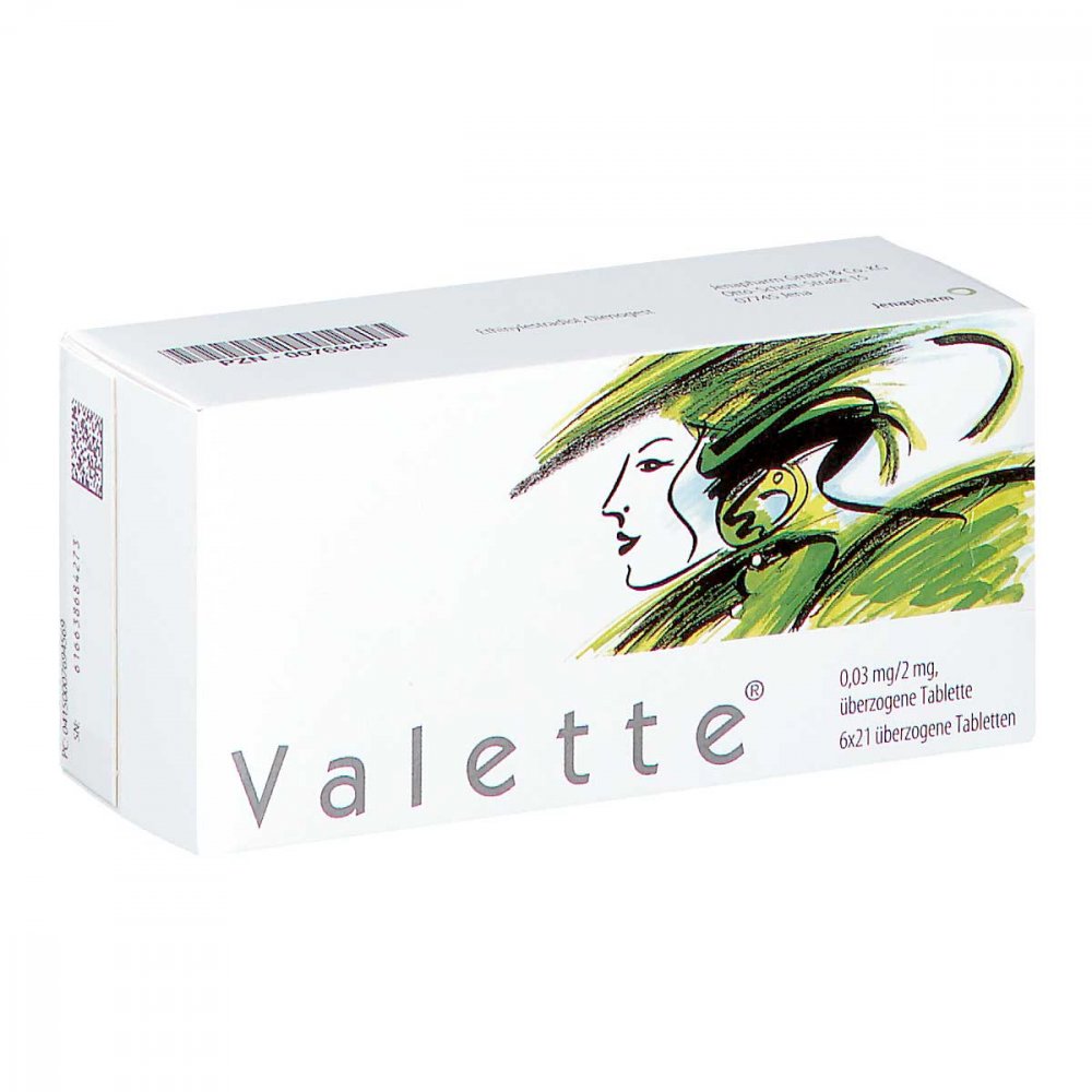 Valette 0,03 Mg/2,0 Mg Überzogene Tabletten (6X21 stk)