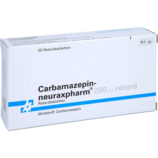 Das Produktfoto zeigt Carbamazepin-Neuraxpharm 200 Mg Retard Tabl. (50 stk) PZN 00771967