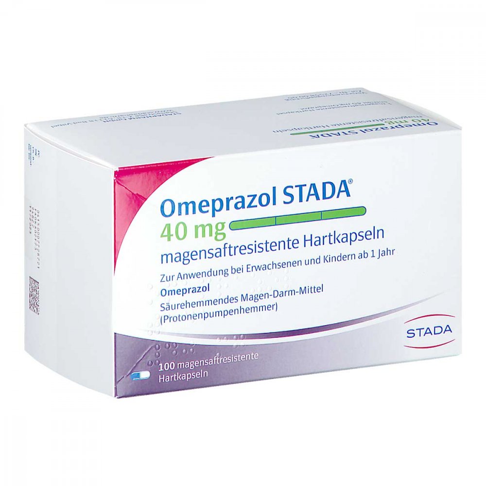 Das Produktfoto zeigt Omeprazol Stada 40 Mg Magensaftresist.Hartkapseln (100 stk) PZN 00772872