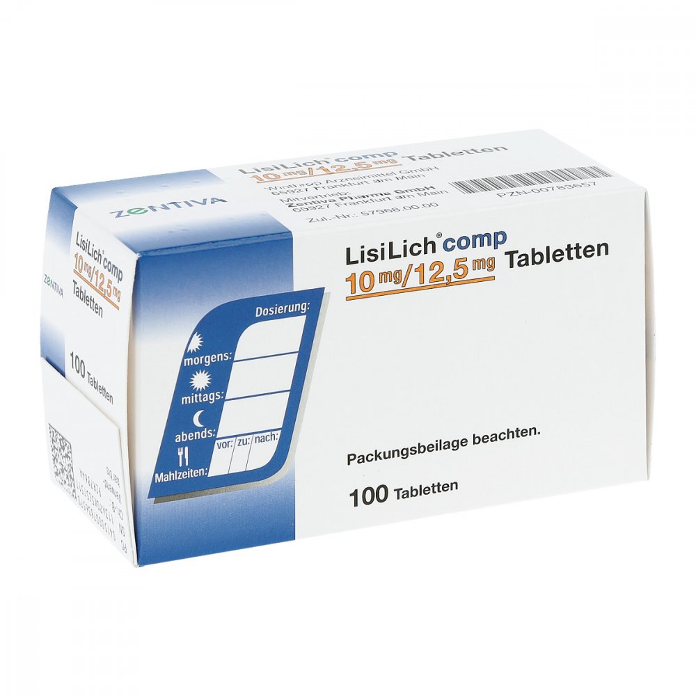 Lisilich Comp. 10 Mg/12,5 Mg Tabletten (100 stk)